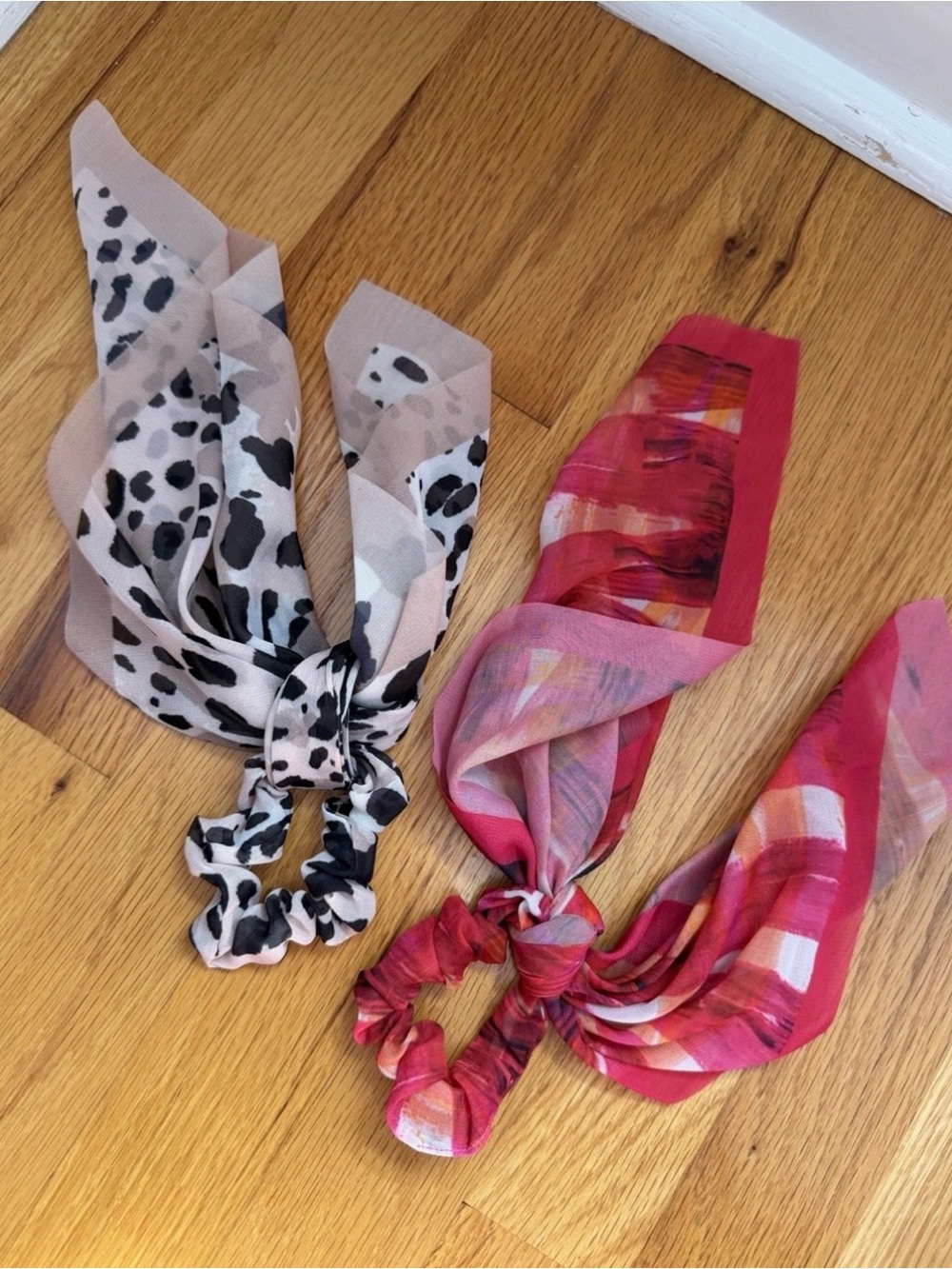 Set Of 2 Anthropologie Hair Scarf Elastic Multicolor